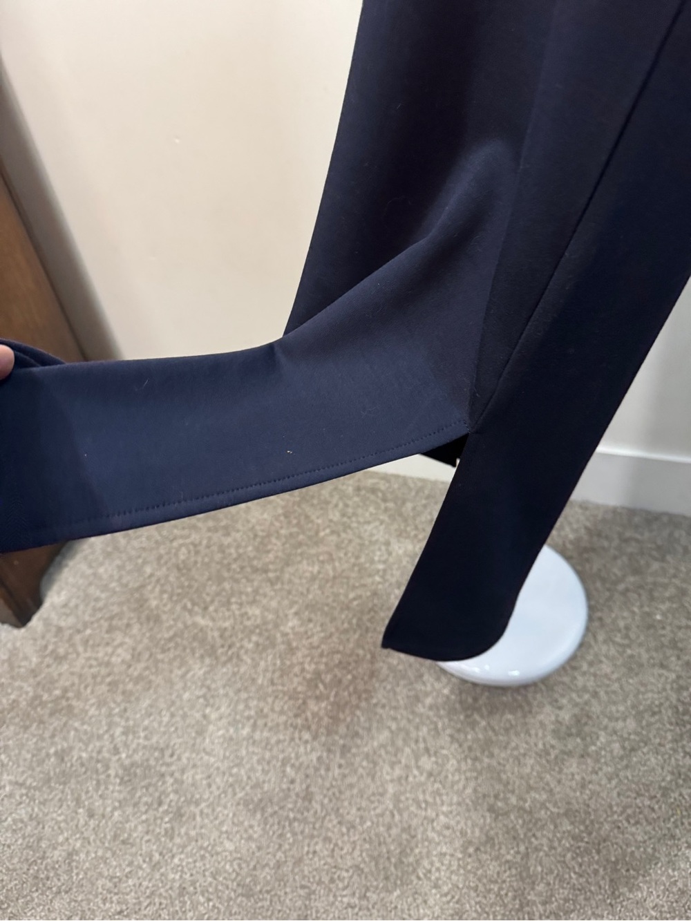 Classic navyV-Neck Midi Dress - Picture 5 of 9